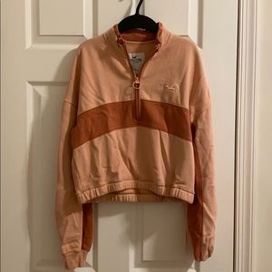 Hollister crop quarter-zip in size small